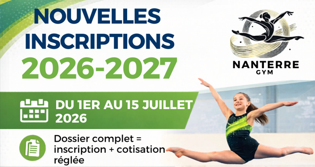 Gymnastique artistique : Lancement des nouvelles inscriptions - 1er...